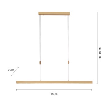 Lustra LED ADRIANA alama mata Zuma Line 2568-60, 179x5.5 cm, 45W