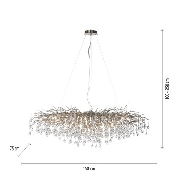 Lustra ICICLE otel Zuma Line 2031-55, 150x75 cm, 15xG9
