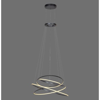 Lustra LED PURE E-FLYING RINGS gri Zuma Line 2566-15, D110 cm, 53W