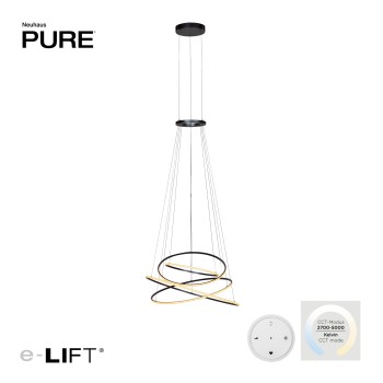 Lustra LED PURE E-FLYING RINGS gri Zuma Line 2566-15, D110 cm, 53W
