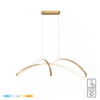 Lustra LED FERMI auriu Zuma Line 20026P-GD, 92x29 cm, 50W