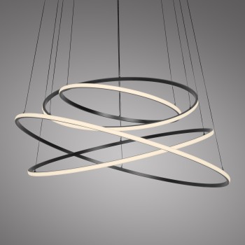 Lustra LED PURE E-FLYING RINGS gri Zuma Line 2566-15, D110 cm, 53W