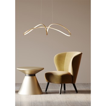 Lustra LED FERMI auriu Zuma Line 20026P-GD, 92x29 cm, 50W