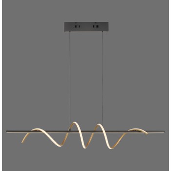 Lustra LED EMANDA negru Zuma Line 19113-68, 200x20 cm, 40W