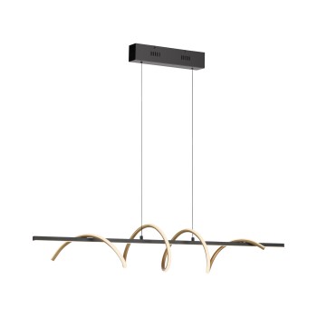 Lustra LED EMANDA negru Zuma Line 19113-68, 200x20 cm, 40W