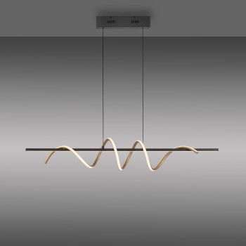 Lustra LED EMANDA negru Zuma Line 19113-68, 200x20 cm, 40W