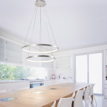Lustra LED CIRCLE argintiu Zuma Line 11525-21, D50 cm, 45W