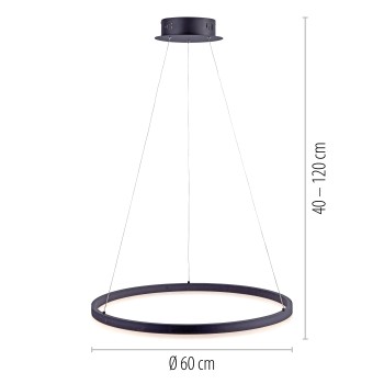 Lustra Pendul Zuma Line 003902-002333, D60 cm, 1xLED-BOARD
