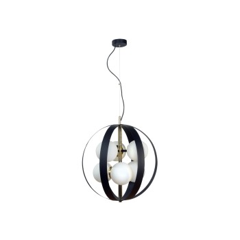 Lustra NELA negru Zuma Line 1138, D50 cm, 6xE14