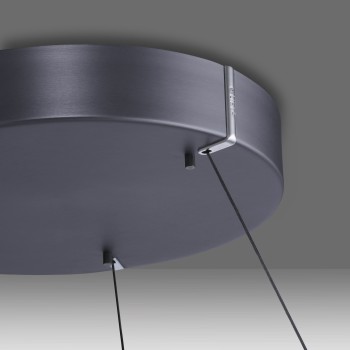 Lustra LED PURE E-LOOP gri Zuma Line 2550-15, D50 cm, 20W