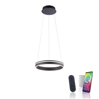 Lustra LED Q-VITO antracit Zuma Line 8410-13, D40 cm, 33W