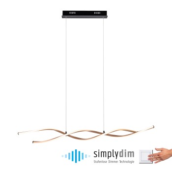 Lustra LED POLINA negru Zuma Line 9142-18, 105x10.5 cm, 23.5W