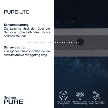 Lustra LED PURE-LITE antracit Zuma Line 8377-13, 160x6 cm, 47W