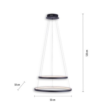 Lustra LED CIRCLE antracit Zuma Line 11525-13, D50 cm, 46W