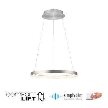Lustra LED HOOP aluminiu Zuma Line 2851-95, D57 cm, 42W