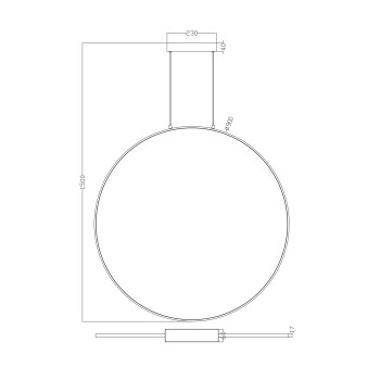 Lustra LED RASCAL negru Zuma Line PEN4105-90BK, 150x6 cm, 40W
