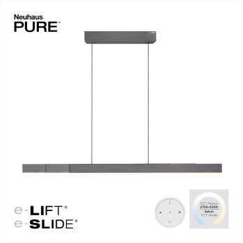 Lustra LED PURE-MOTO-RISE gri Zuma Line 2545-15, 200x8.2 cm, 13W
