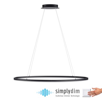 Lustra LED TITUS antracit Zuma Line 2393-13, 118x56 cm, 57.5W