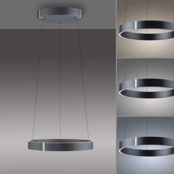 Lustra LED PURE E-CLIPSE gri Zuma Line 2560-15, D50 cm, 20W