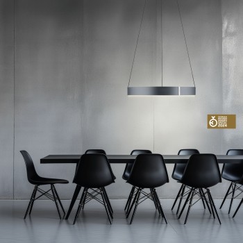 Lustra LED PURE E-CLIPSE gri Zuma Line 2561-15, D70 cm, 53W