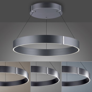 Lustra LED PURE E-CLIPSE gri Zuma Line 2561-15, D70 cm, 53W