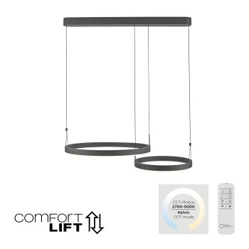 Lustra LED ESKO negru Zuma Line 2360-18, 90x58.4 cm, 41W
