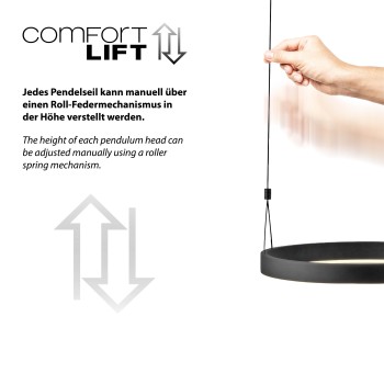 Lustra LED ESKO negru Zuma Line 2360-18, 90x58.4 cm, 41W