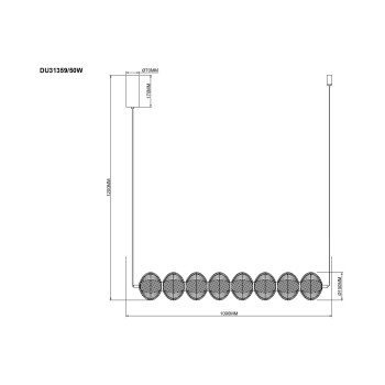 Lustra LED GALATEA auriu Zuma Line DU31359/50W, 109x15 cm, 50W