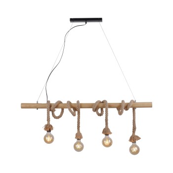 Lustra ROPE maro Zuma Line 15483-18, 100x7 cm, 4xE27