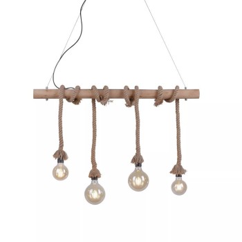 Lustra ROPE maro Zuma Line 15483-18, 100x7 cm, 4xE27