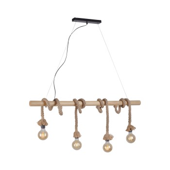 Lustra ROPE maro Zuma Line 15483-18, 100x7 cm, 4xE27