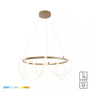 Lustra LED BALBO auriu Zuma Line 20006PL-GD, D60 cm, 58W