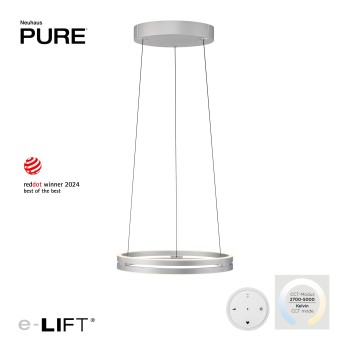 Lustra LED PURE E-LOOP aluminiu Zuma Line 2550-95, D50 cm, 50W