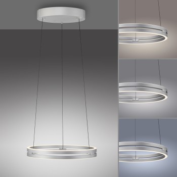 Lustra LED PURE E-LOOP aluminiu Zuma Line 2550-95, D50 cm, 50W