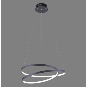 Lustra LED ROMAN negru Zuma Line 2472-18, D55 cm, 32W