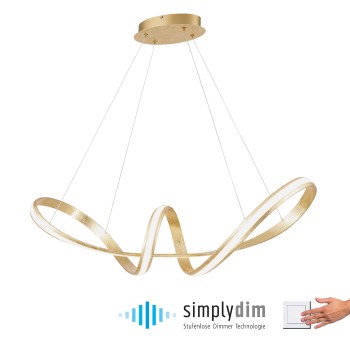Lustra LED MELINDA auriu Zuma Line 8292-12, 91x35 cm, 45W