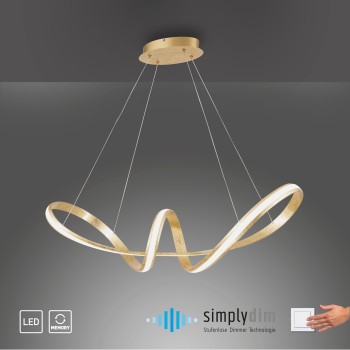Lustra LED MELINDA auriu Zuma Line 8292-12, 91x35 cm, 45W