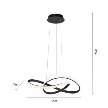 Lustra LED MARIA negru Zuma Line 15402-18, 120x57 cm, 29.5W