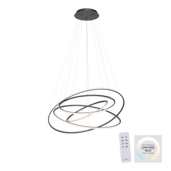 Lustra LED TESSARA antracit Zuma Line 2124-13, D109 cm, 97W