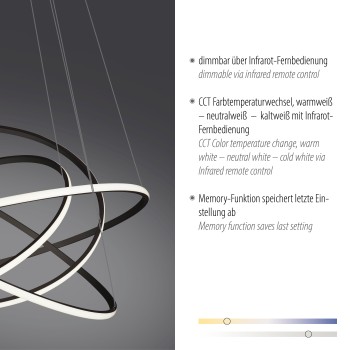 Lustra LED TESSARA antracit Zuma Line 2124-13, D109 cm, 97W
