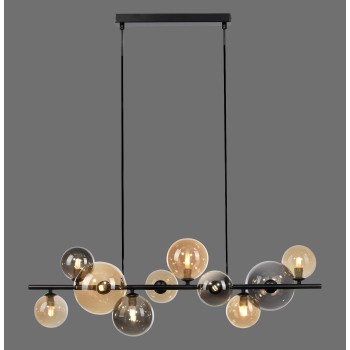 Lustra POPSICLE fumuriu Zuma Line 2583-18, 85x35 cm, 10xG9