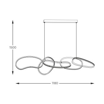 Lustra LED CHOLET auriu francez Zuma Line MD7361-5A-EGT, 118x24 cm, 56W