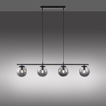 Lustra BIG WIDOW negru Zuma Line 14604-18, 150x16 cm, 4xE14