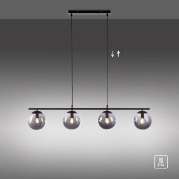 Lustra BIG WIDOW negru Zuma Line 14604-18, 150x16 cm, 4xE14