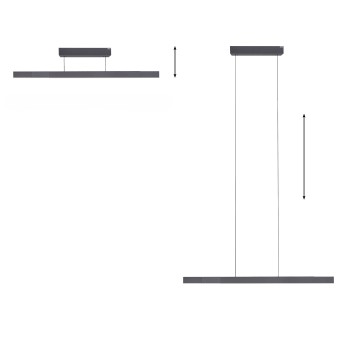 Lustra LED PURE MOTO-RISE negru Zuma Line 2545-18, 200x8.2 cm, 13W