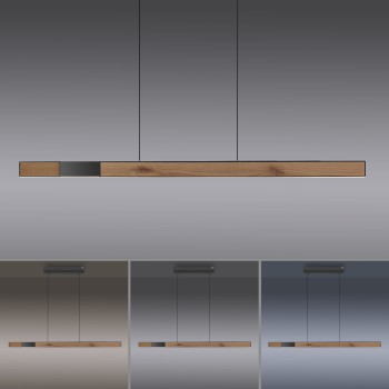 Lustra LED PURE MOTO-RISE lemn natural Zuma Line 2545-79, 200x8.2 cm, 13W