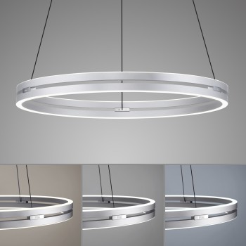 Lustra LED PURE E-LOOP aluminiu Zuma Line 2551-95, D70.1 cm, 53W