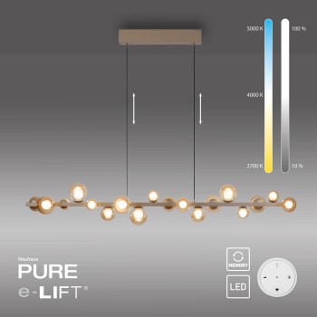 Lustra LED PURE E-POPUP maro Zuma Line 2558-97, 180x29.5 cm, 1.8W