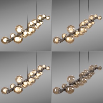 Lustra LED PURE E-POPUP maro Zuma Line 2558-97, 180x29.5 cm, 1.8W
