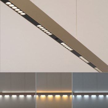 Lustra LED Q-STRETTO bronz Zuma Line 2687-97, 120x9 cm, 41W